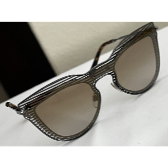 VALENTINO VA GUNMETAL BROWN CAT EYE AUTHENTIC SUNGLASSES ITALY main image 8